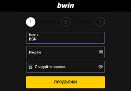 Регистрация в bwin